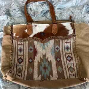 Bohemian Tan and Brown Tote Myra Bag